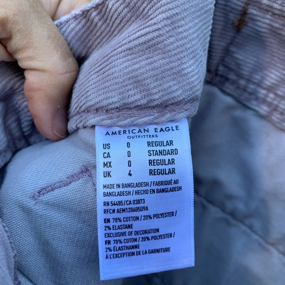 Lavender Corduroy High Rise A-line Skirt - Picture 4 of 5